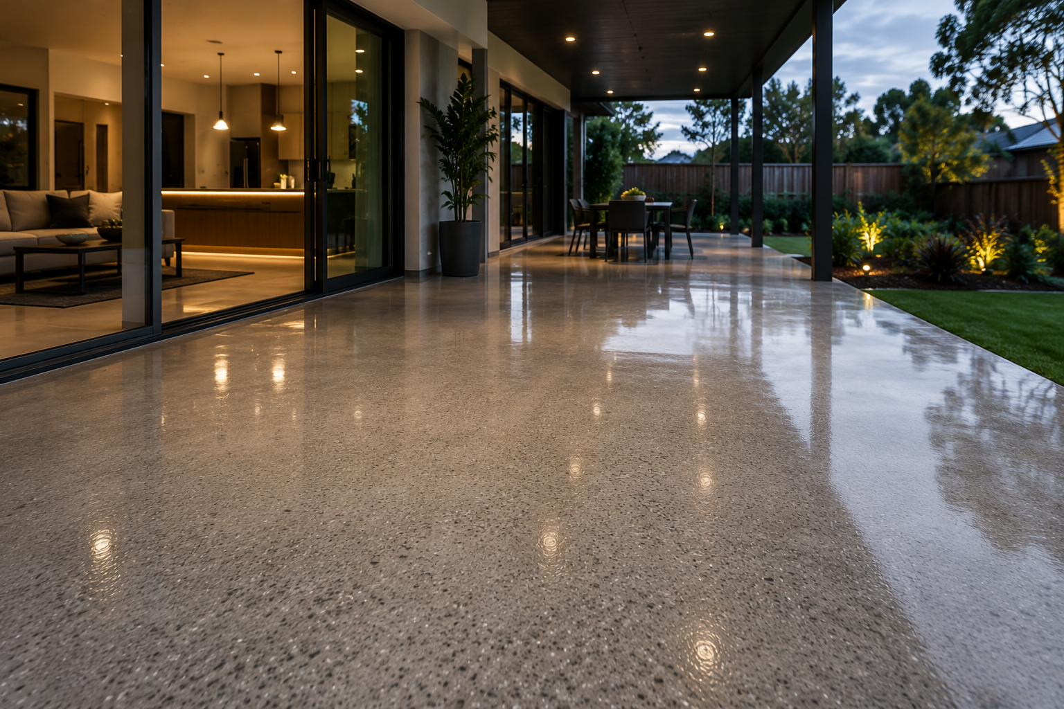 polished concrete flooring