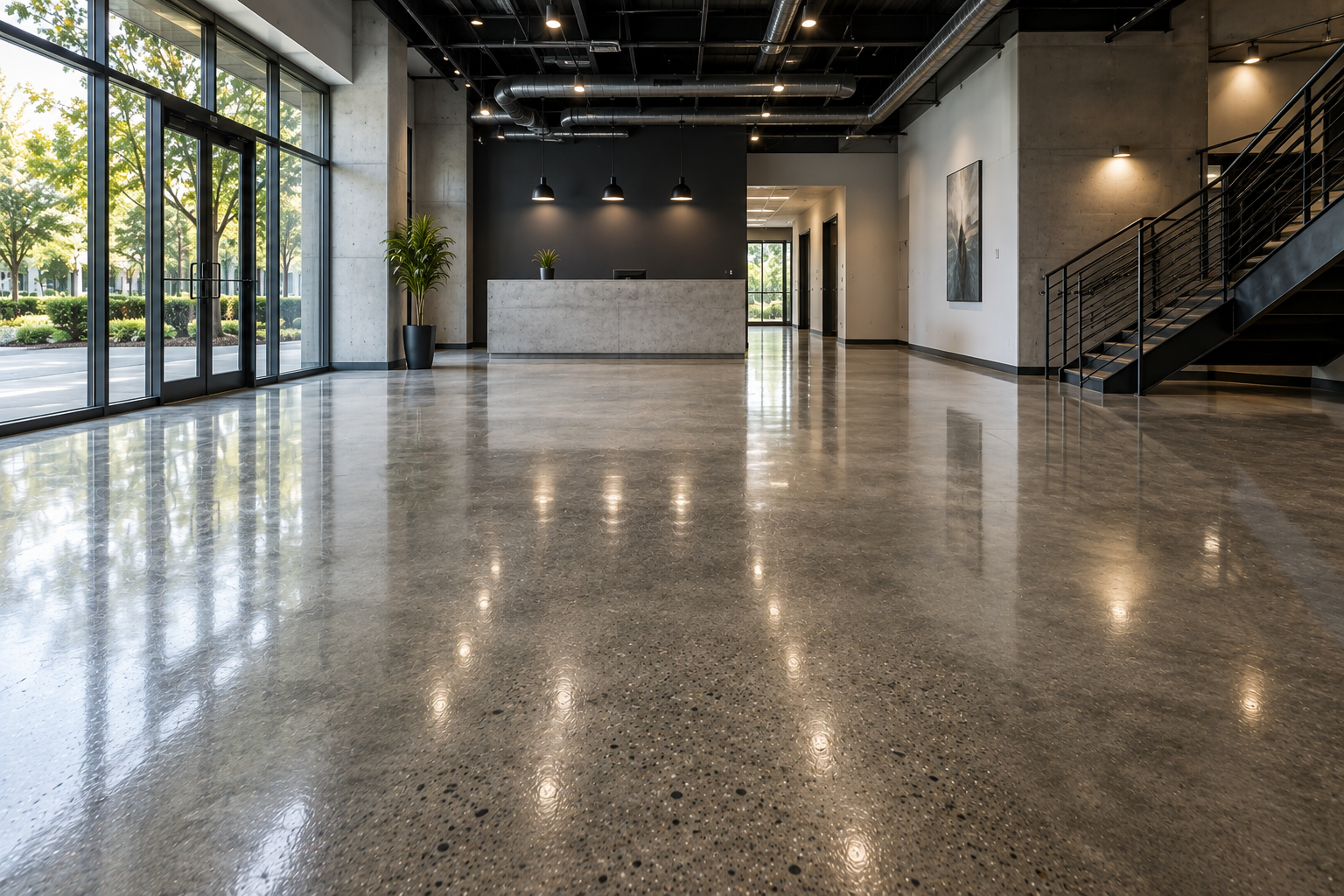 polished concrete finishes