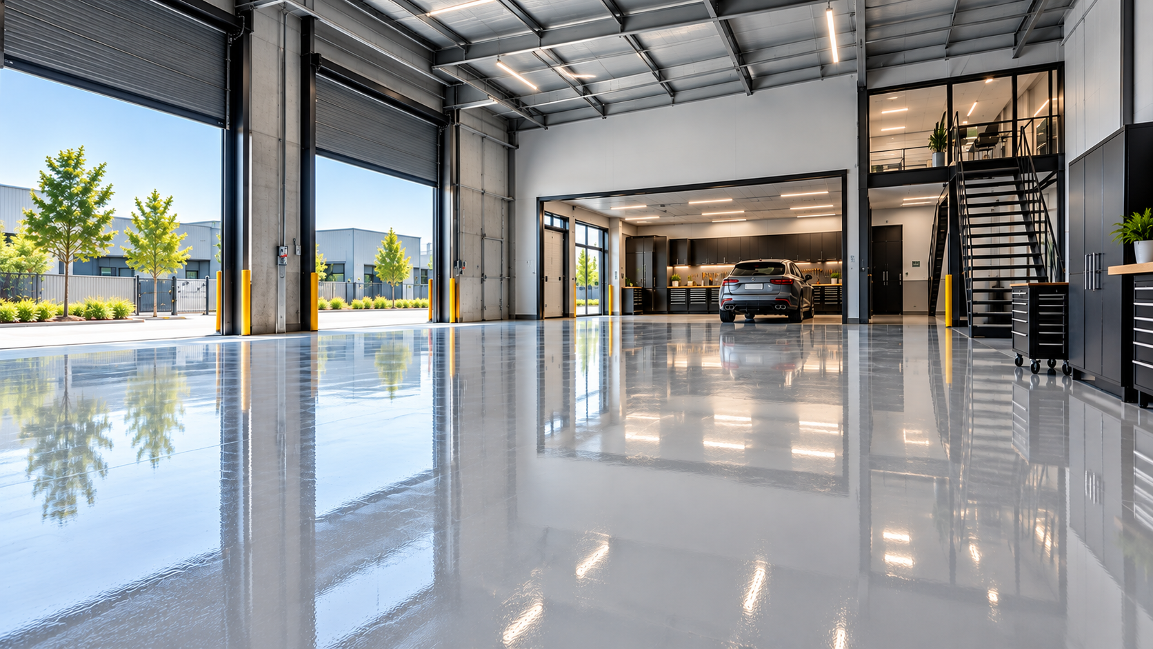 Modern Industrial Garage Workshop